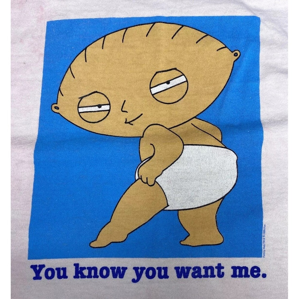 Family Guy Shirt Sz M Y2K Stewie Graphic Tee Tie Dye Cartoon Humor Vintage